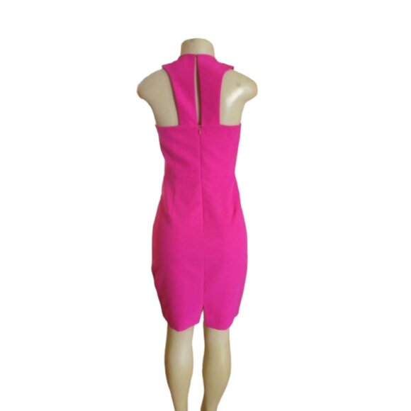 Trina Turk Hot Pink Open Back Stretch Party Dress Size 4 - Picture 4 of 8